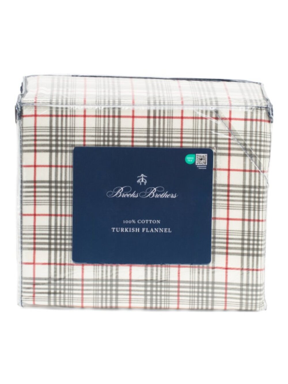 BROOKS BROTHERS Made In Turkey Plaid Flannel Sheet Set